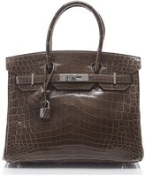 Thumbnail for your product : Hermes Pre-Owned Porosus Crocodile Birkin 30cm Bag
