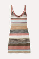 Thumbnail for your product : Missoni Metallic Striped Crochet-knit Tunic - Beige