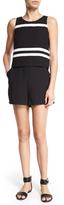 Thumbnail for your product : Parker Amor Two-Tone Sleeveless Romper, Black