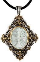 Thumbnail for your product : Konstantino Two-Tone Carved Mother of Pearl Cross Pendant Necklace