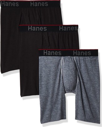 Hanes Men's Comfort Flex Fit Lightweight Mesh Boxer Brief 3-Pack