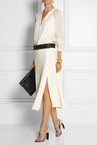 Thumbnail for your product : Donna Karan Georgette-trimmed stretch-jersey midi dress