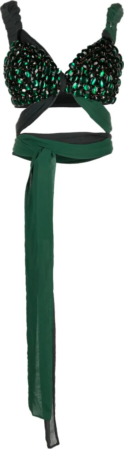 Dolce & Gabbana Pre-Owned 1990s Gemstone-Embellished Crop Top