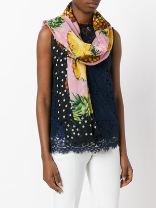 Dolce & Gabbana pineapple pattern scarf