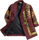Thumbnail for your product : Dolce & Gabbana Printed brocade coat with a silken lining