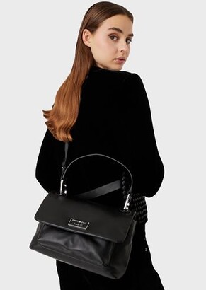 Emporio Armani MyEA Bag ecological-leather handbag with flap - ShopStyle