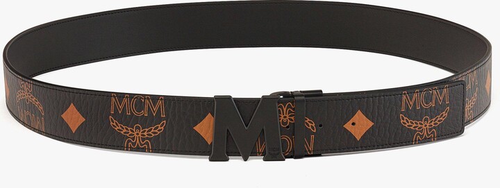 MCM Claus Matte Reversible Belt - Red for Men