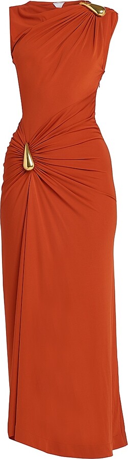 Bottega Veneta Women's Hardware-Accented Crepe Jersey Maxi Dress - Autumn - Size 0