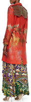 Thumbnail for your product : Camilla Metallic-Print Trench Coat & Jersey Printed Wrapped Maxi Dress