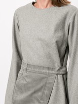 Thumbnail for your product : GOEN.J Panelled Overlay Wrap Dress