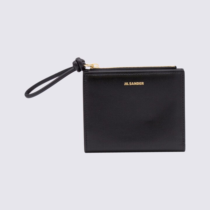 Jil Sander Black Leather Wallet