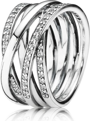 Pandora Timeless Women's Sterling Silver Entwined Cubic Zirconia Ring -  ShopStyle