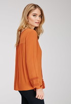 Thumbnail for your product : Forever 21 Contemporary Crisscross Neckline Peasant Blouse