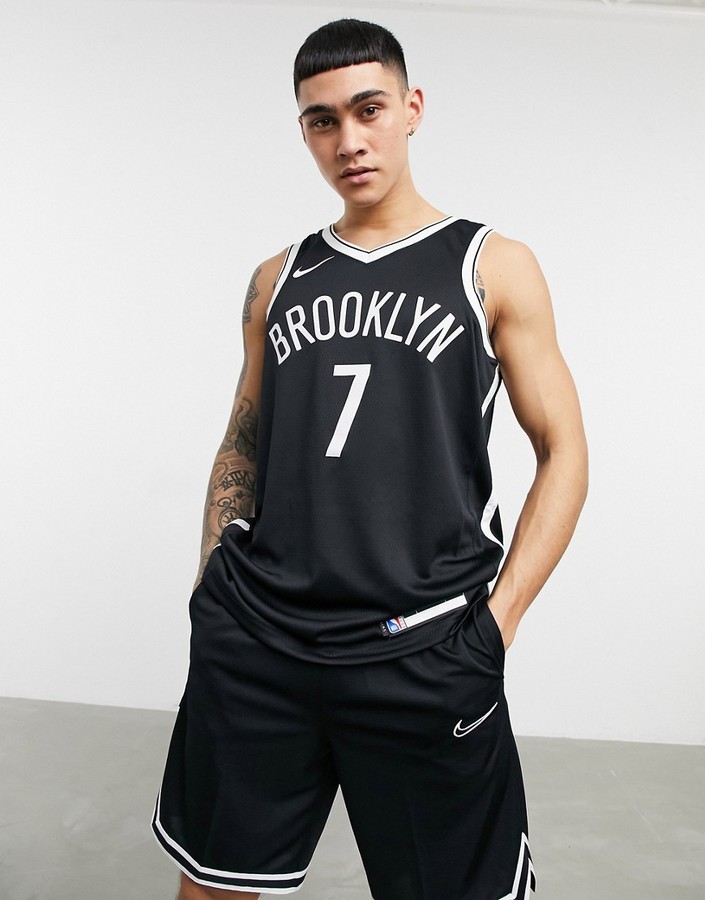 Nike Basketball NBA Brooklyn Nets Kevin Durant Swingman jersey vest in  black - ShopStyle Shirts