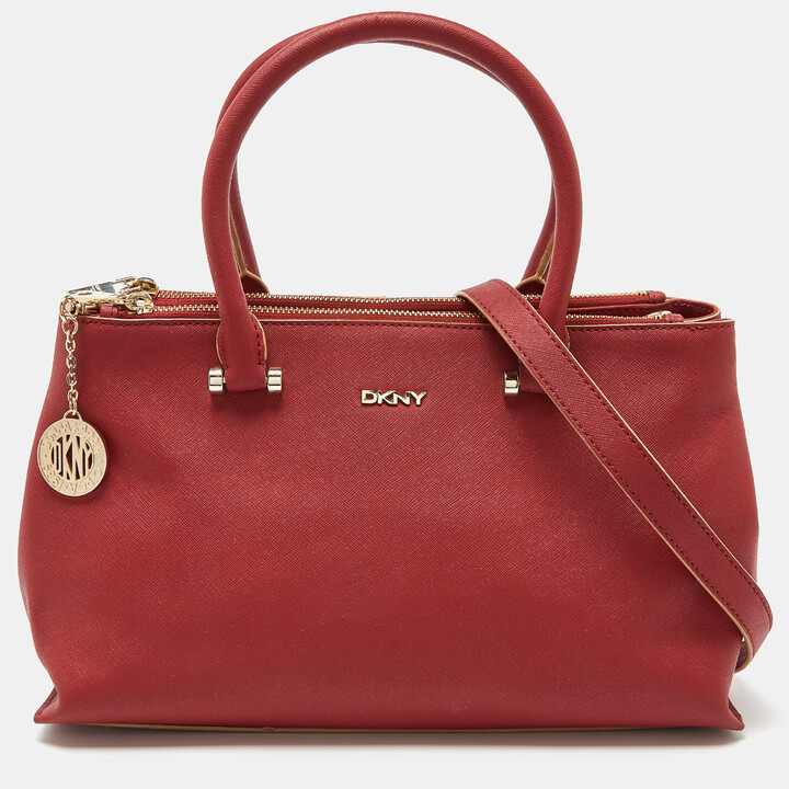 DKNY Red Leather Handbags | ShopStyle