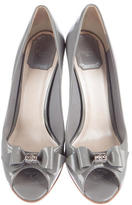 Thumbnail for your product : Christian Dior Bow-Accented Patent Leather Pumps