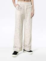 Thumbnail for your product : Ganni Jerome wide-leg lace trousers