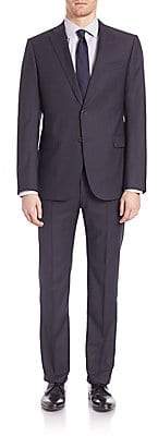 Armani Collezioni Men's Woolen Notched Lapels Suit