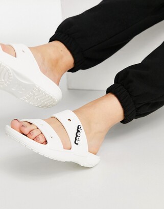 white croc sandals
