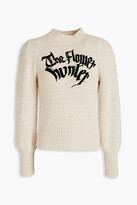 Thumbnail for your product : Zimmermann Botanica embroidered cotton, merino wool and cashmere-blend sweater