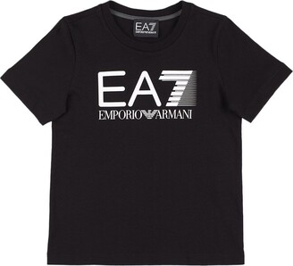 EA7 Emporio Armani Logo print cotton jersey t-shirt