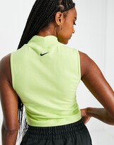 Thumbnail for your product : Nike Dance mock neck sleeveless top in oil green