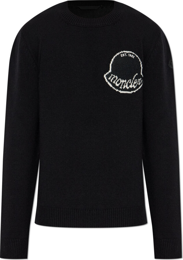 Moncler Wool Sweater  - Black