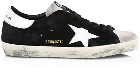 golden goose navy suede superstar sneakers