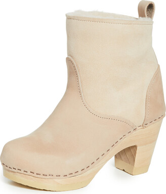 NO.6 STORE Pull On Shearling High Heel Booties
