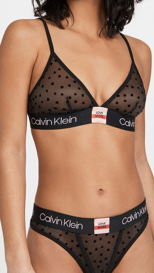 Calvin Klein Underwear Flocked Hearts Unlined Demi Bra - ShopStyle