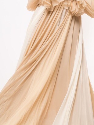 Dolce & Gabbana Panelled Poet-Sleeve Silk Gown