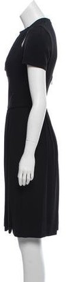 Burberry Short Sleeve Midi Dress Black