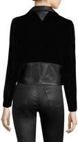Thumbnail for your product : Veda Puzzle Velvet and Leather Jacket