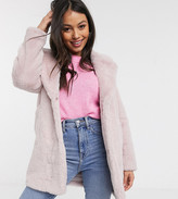 new look pink fur coat
