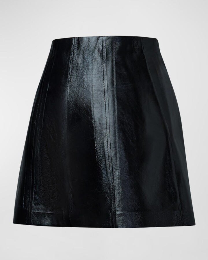 Mackage Dava Paneled Patent Leather Shorts
