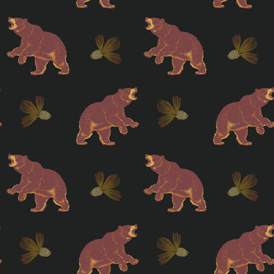 Mitchell Black Roaming Black Bear - Autumn Ember Wallpaper