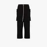 Thumbnail for your product : Rick Owens Creatch cotton cargo track pants