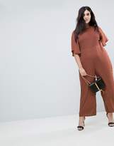Thumbnail for your product : Fashion Union Plus Jumpsuit With Kimono Sleeves And Shirring Panel