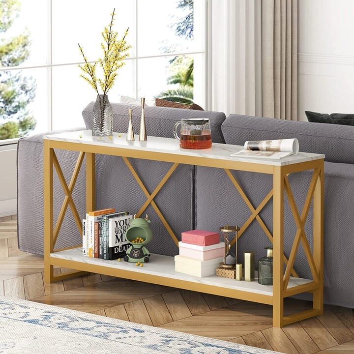 Farfarview Console Table, Industrial 70.9 Inch Sofa Table Narrow Long Entry  Table - ShopStyle