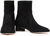 Thumbnail for your product : Stuart Weitzman Flash Crystal-embellished Stretch-suede Ankle Boots