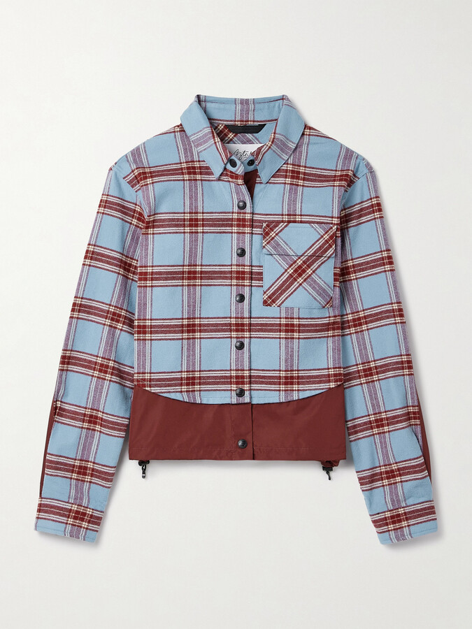 Aztech Mountain Loge Peak Shell-trimmed Checked Cotton-flannel Shirt - Multi