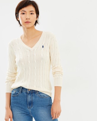 Polo Ralph Lauren Cable Cotton V-Neck Sweater