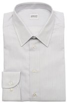 Thumbnail for your product : Armani 746 Armani grey herringbone striped cotton dress shirt