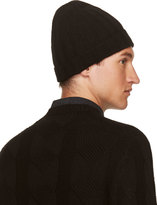 Thumbnail for your product : Paul Smith Black Cashmere Ribbed Beanie