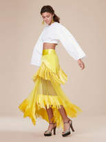 Thumbnail for your product : Diane von Furstenberg Midi Square Hem Fringe Skirt