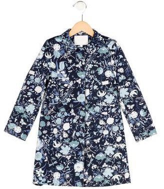 Gucci Girls' Structured Floral Print Coat