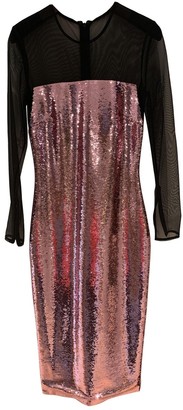 tom ford red ruched tulle dress