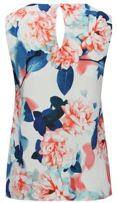 M&Co Floral print satin shell top