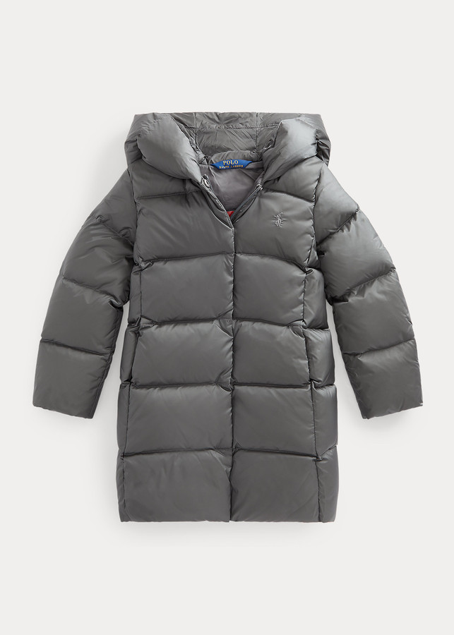 ralph lauren quilted hooded down coat