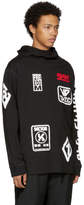 Thumbnail for your product : Kokon To Zai Black Jersey Patches Hoodie